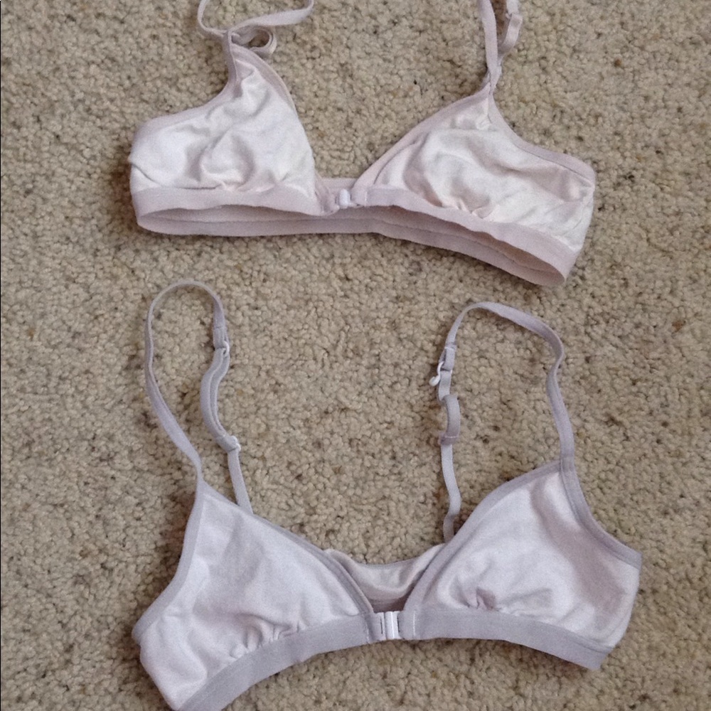 2 White training bra's